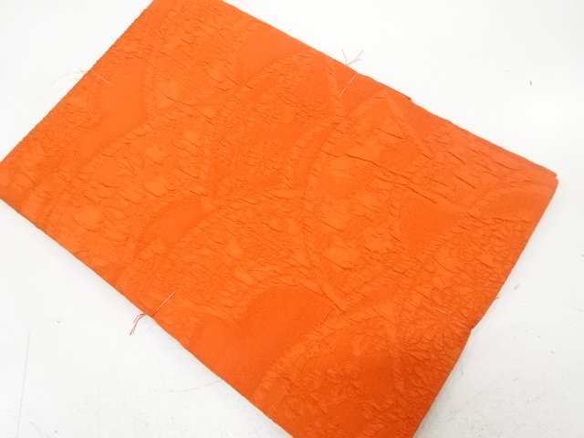  未使用品　纐纈　地紙に草花模様　名古屋帯